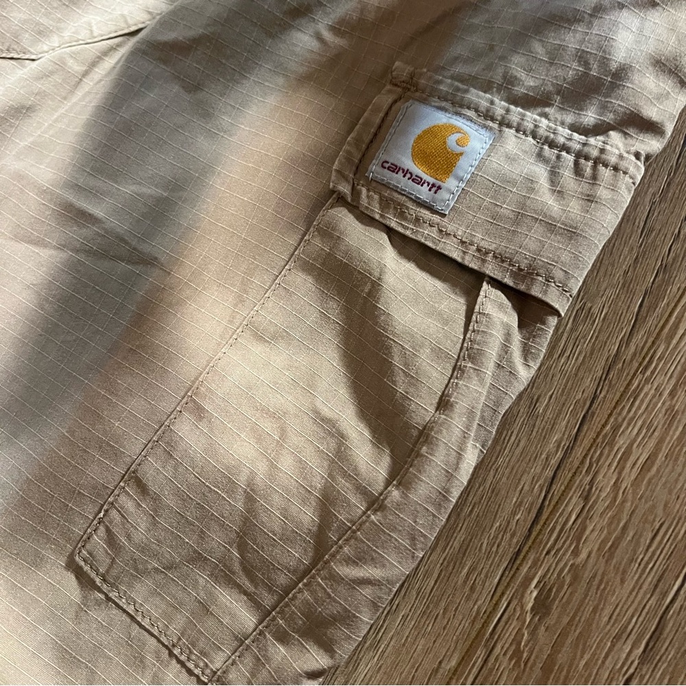 Carhartt WIP Work in Progress Beige Cargo Pants Men’s Aviation Pant Straight Leg - Picture 9 of 9